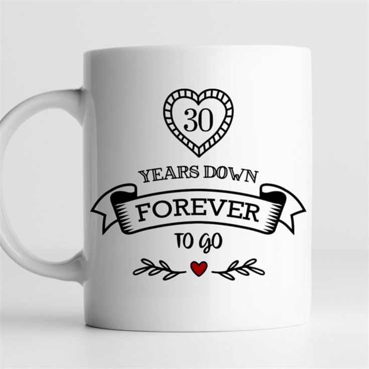 Personalised 30 Years Down Forever to Go Mug product image