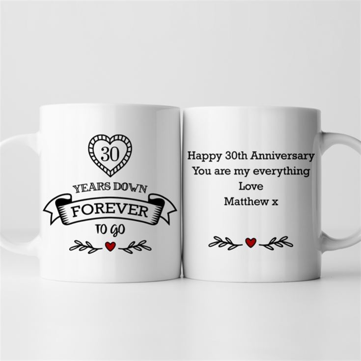 Personalised 30 Years Down Forever to Go Mug product image