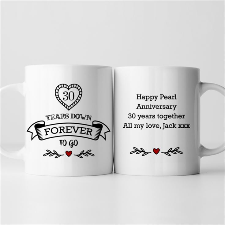 Personalised 30 Years Down Forever to Go Mug product image