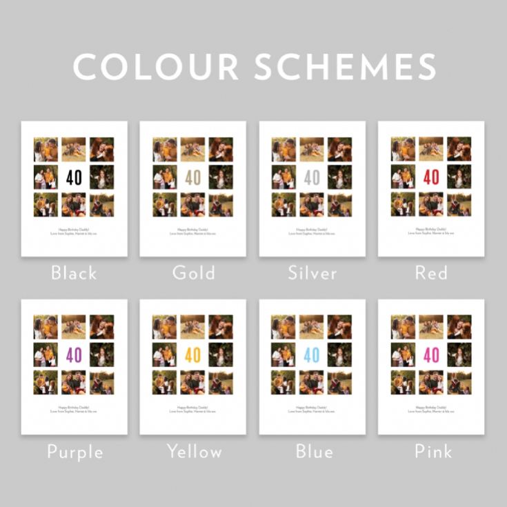 Personalised 40th Birthday Photo Prints product image