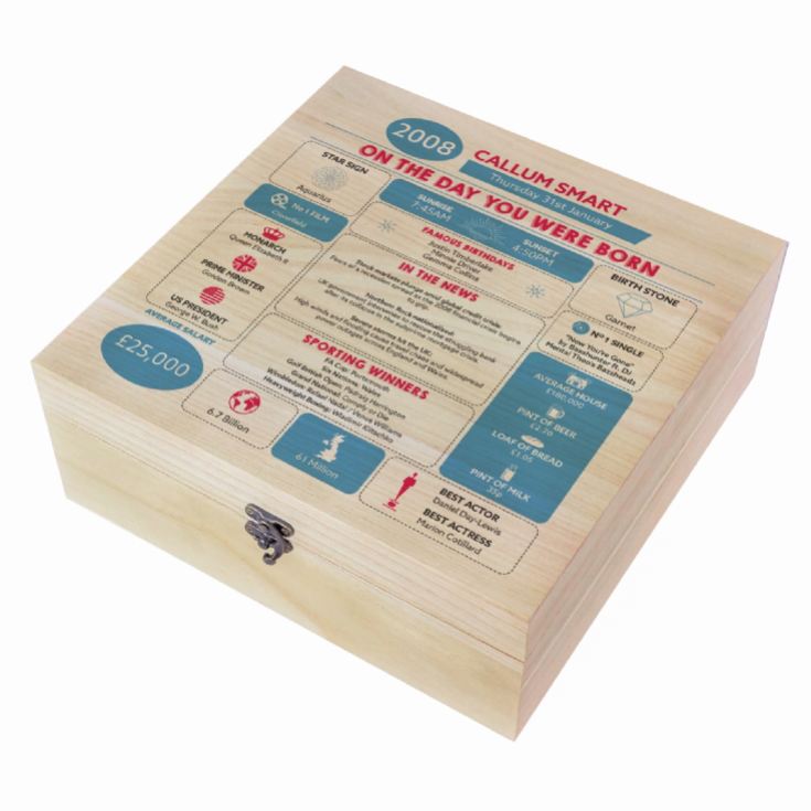 Personalised The Day You Were Born - 18th Birthday Keepsake Box product image