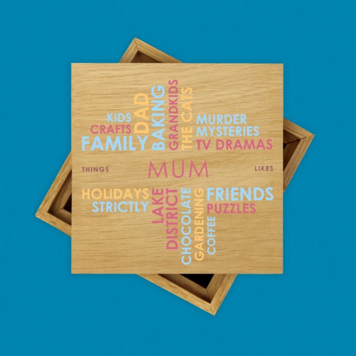 Personalised Likes Wooden Photo Box product image