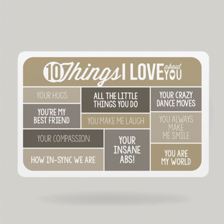 10 Things I Love About You Personalised Purse/Wallet Insert product image