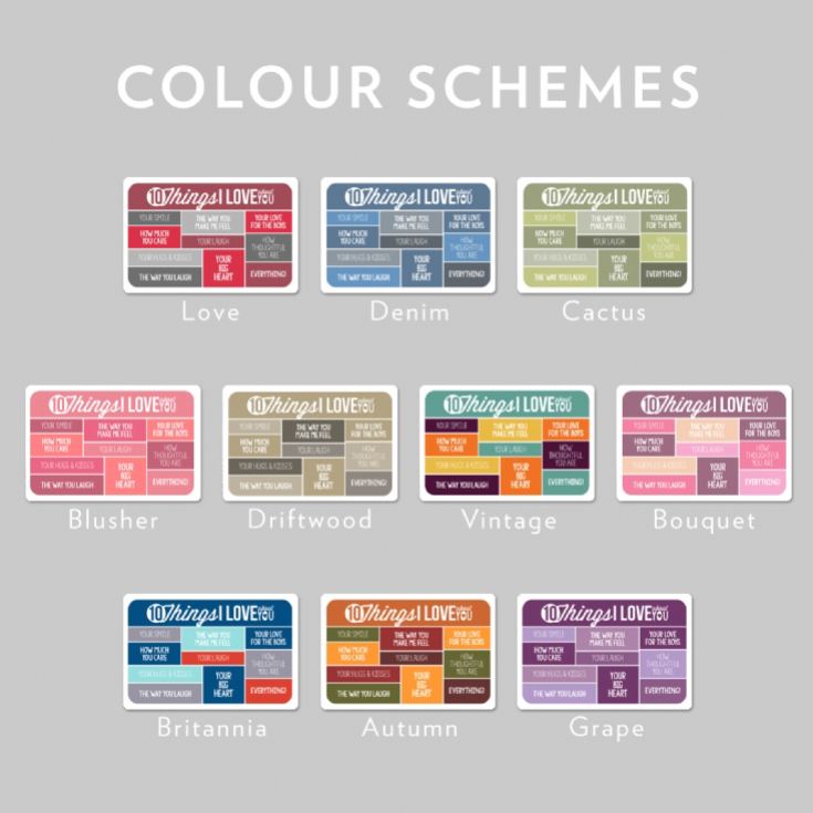 10 Things I Love About You Personalised Purse/Wallet Insert product image