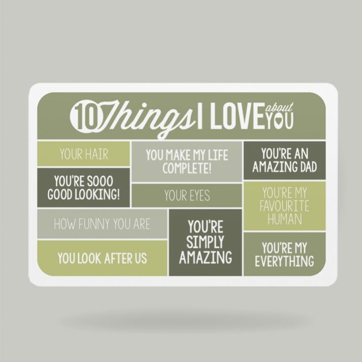 10 Things I Love About You Personalised Purse/Wallet Insert product image