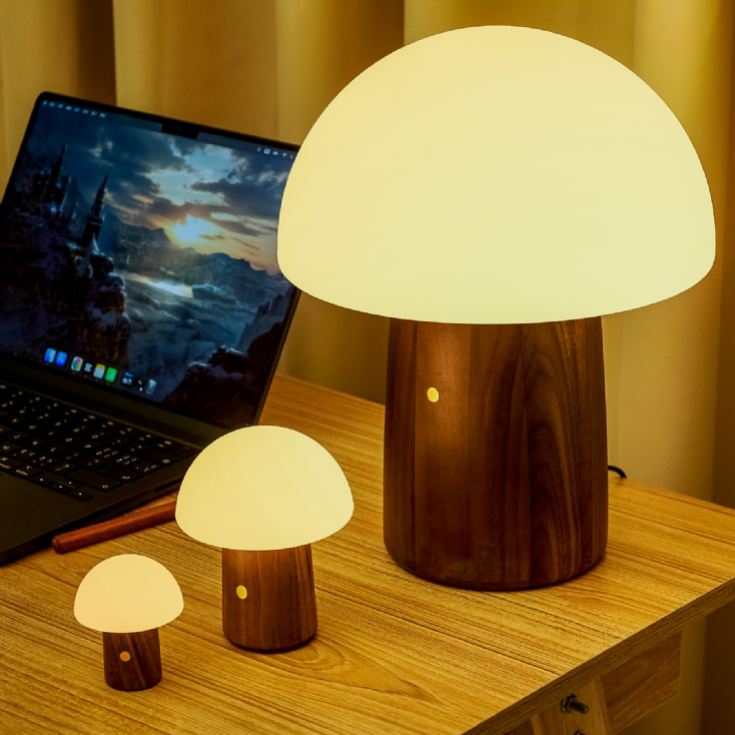 Wooden Mushroom Lamps product image