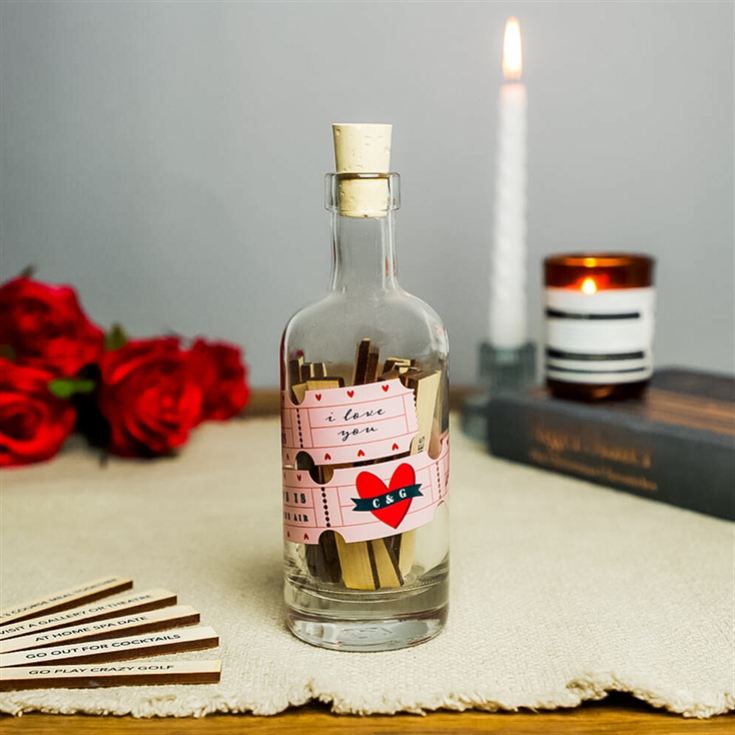 Personalised Date Night Ideas Bottle and Tokens product image