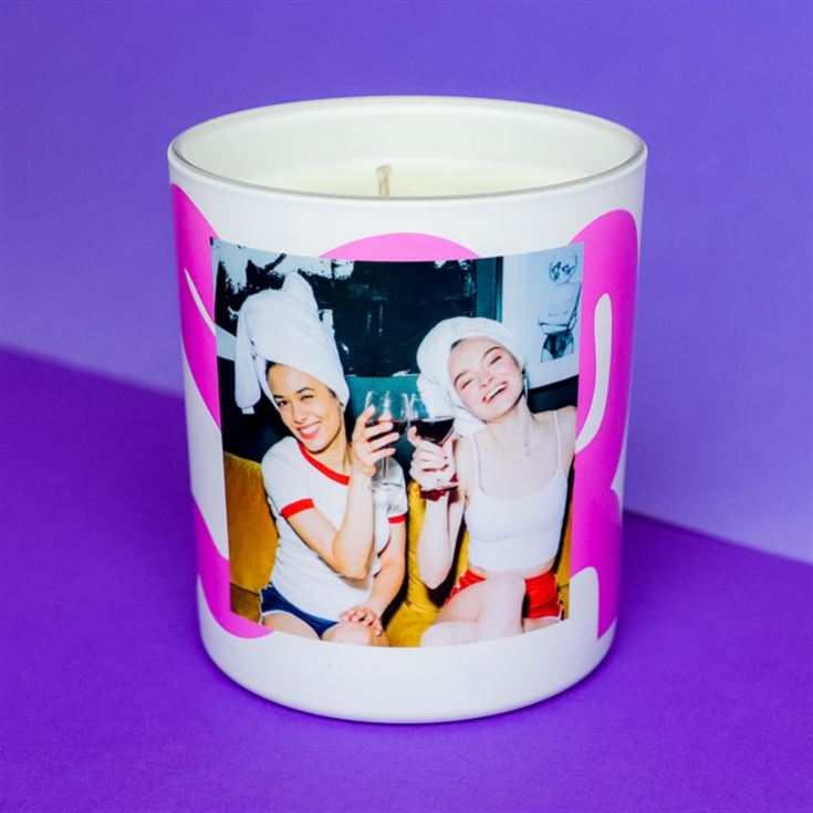 Personalised Photo Friend Scented Natural Wax Candle product image