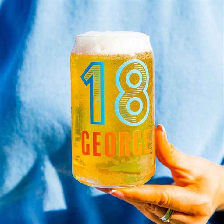 Personalised Sport Milestone Can Glass product image