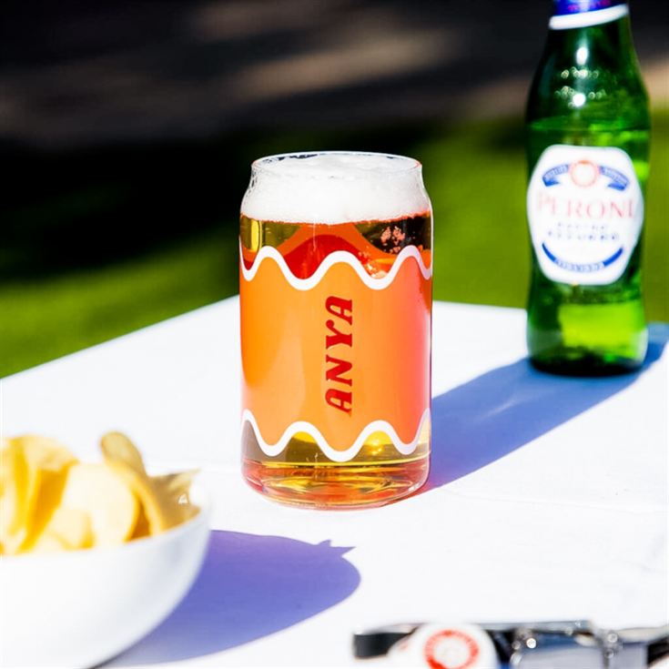 Personalised Wave Name Can Glass product image