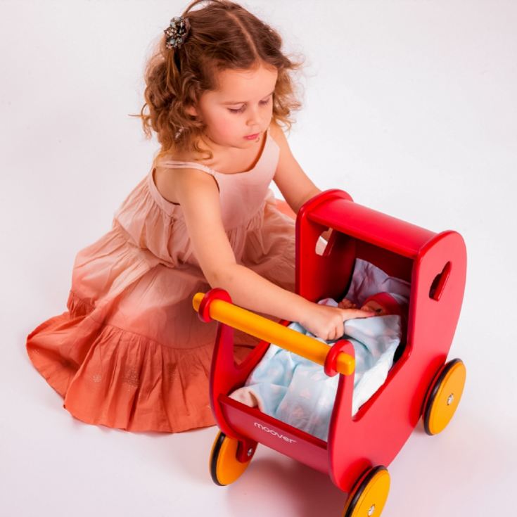 Wooden Doll Pram Push Along Toys product image