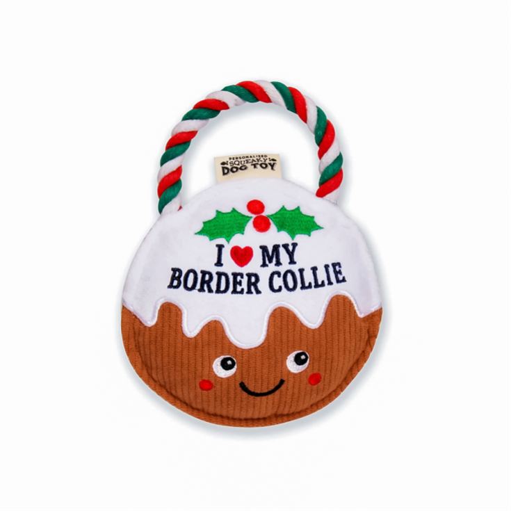I Love my Dog Breed Christmas Pudding Dog Toys product image
