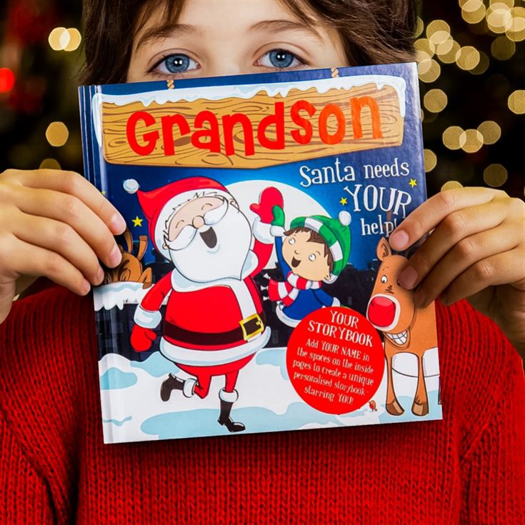 Grandson "Santa Needs Your Help" Christmas Story Book product image