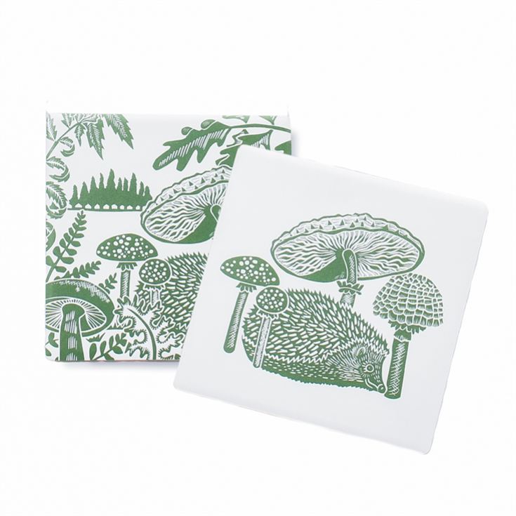 Kate Heiss Woodland Green Set of 2 Ceramic Coasters product image