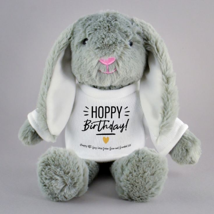 Personalised Hoppy Birthday Bunny Teddy  product image