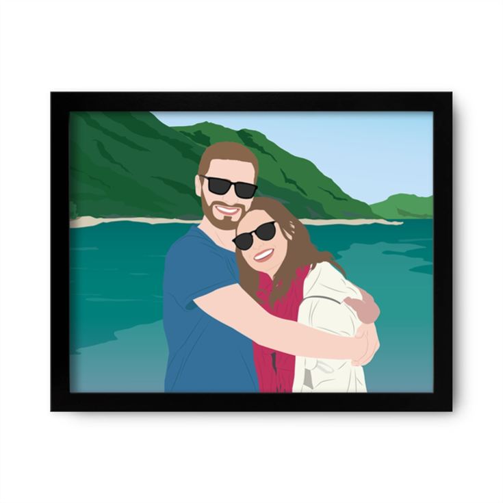 Personalised Couples "Photo-to-Painting" Hand Illustrated Framed Prints product image