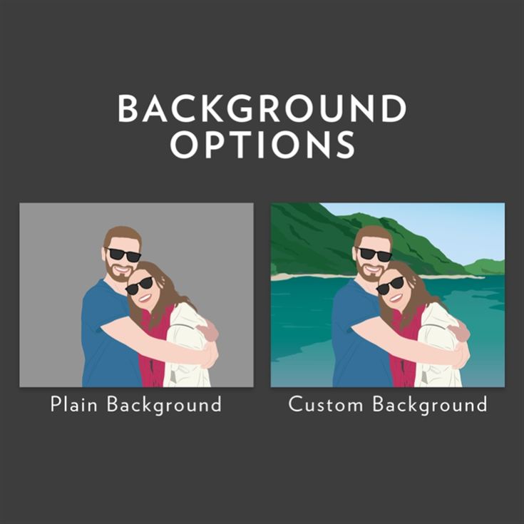 Personalised Couples "Photo-to-Painting" Hand Illustrated Framed Prints product image