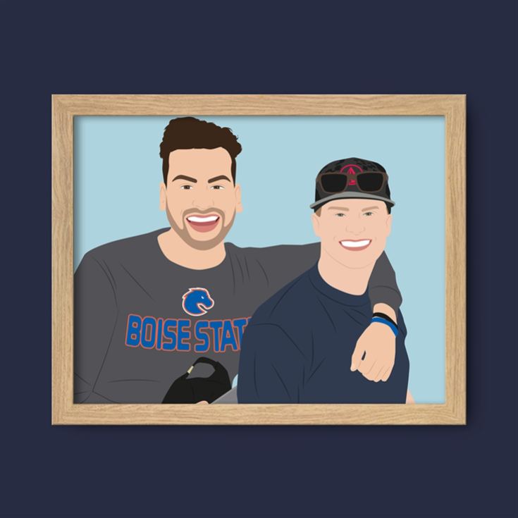 Personalised Couples "Photo-to-Painting" Hand Illustrated Framed Prints product image