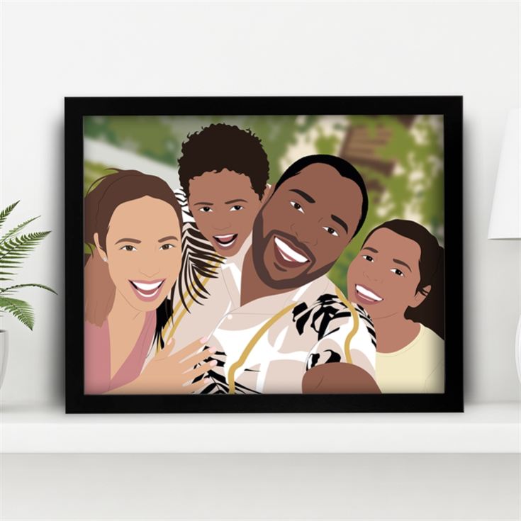 Personalised Family "Photo-to-Painting" Hand Illustrated Framed Prints product image