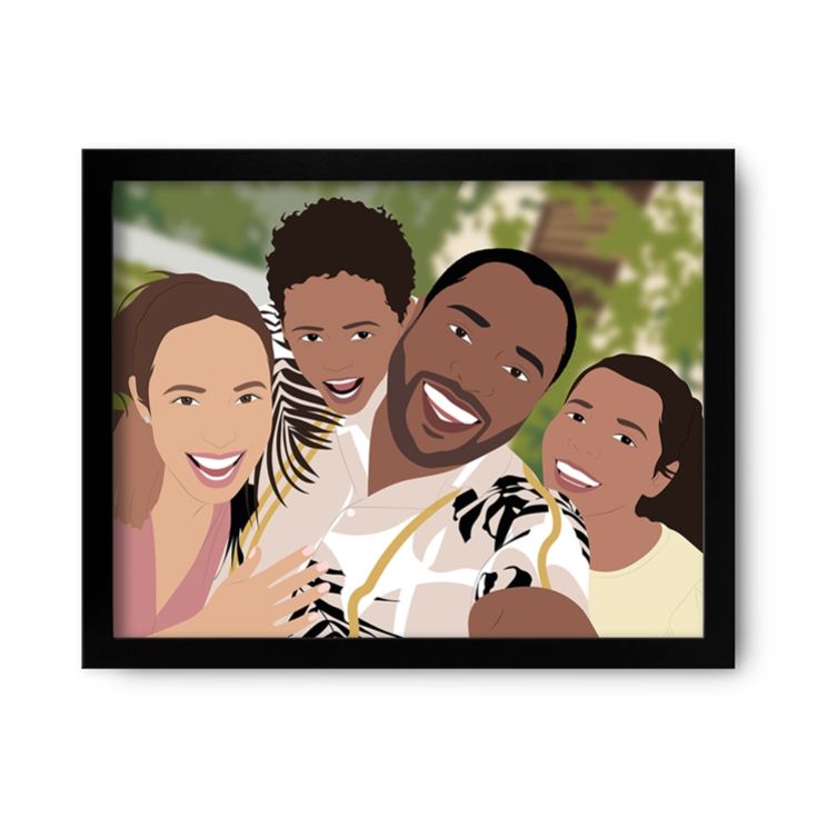 Personalised Family "Photo-to-Painting" Hand Illustrated Framed Prints product image