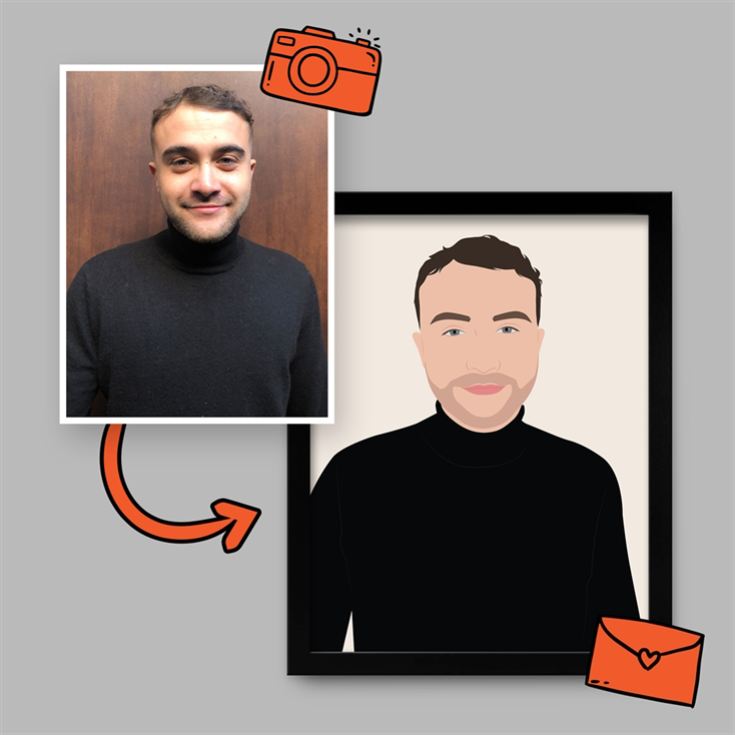 Personalised "Photo-to-Painting" Hand Illustrated Framed Prints for Him product image