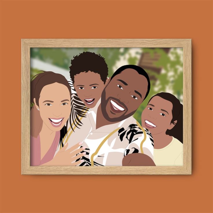 Personalised "Photo-to-Painting" Hand Illustrated Framed Prints for Her product image