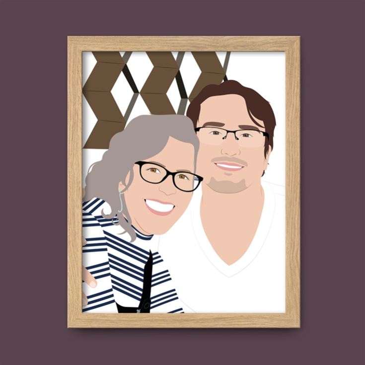 Personalised "Photo-to-Painting" Hand Illustrated Framed Prints for Her product image