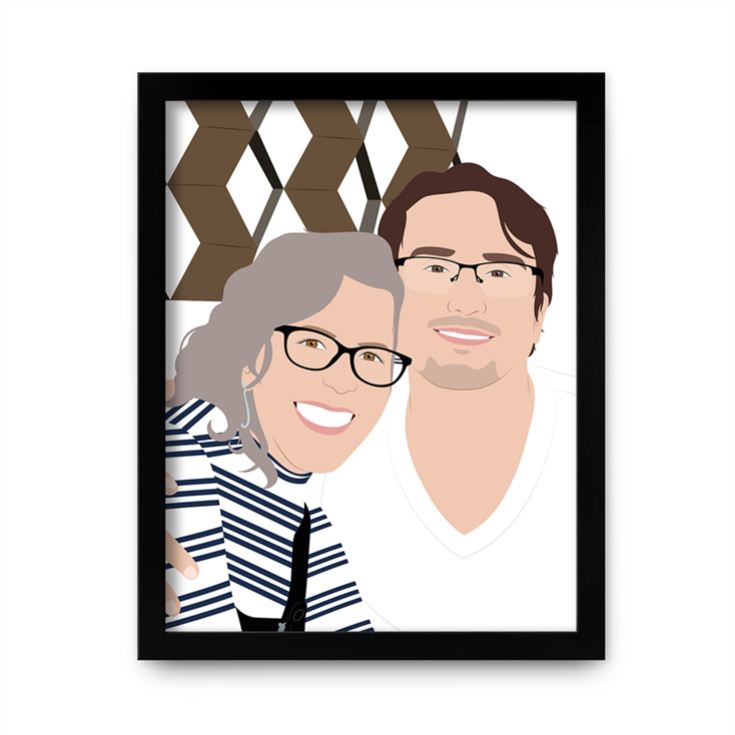 Personalised Parents "Photo-to-Painting" Hand Illustrated Framed Prints product image