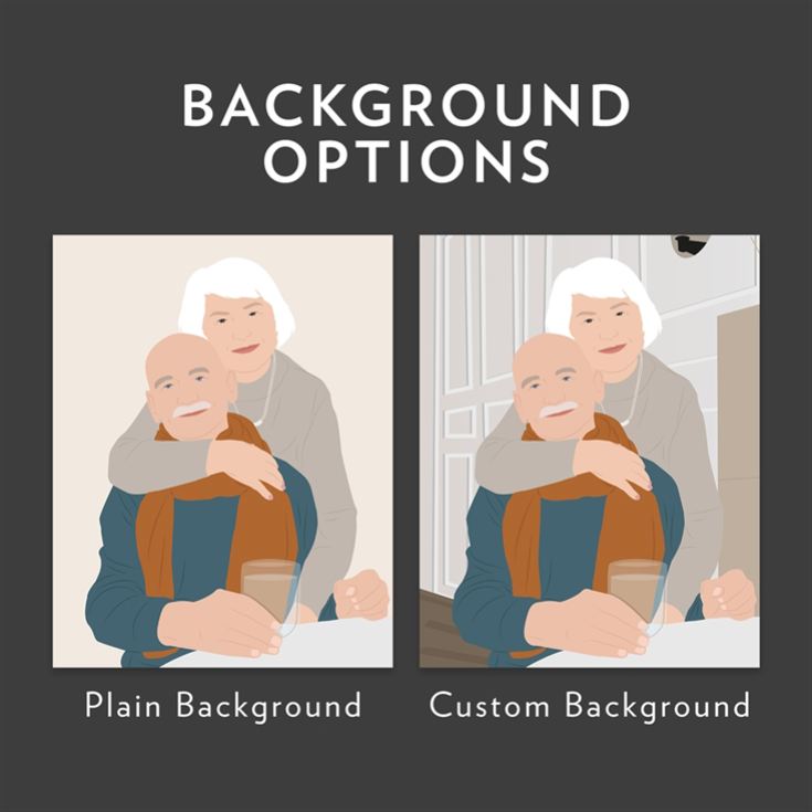 Personalised Grandparents "Photo-to-Painting" Hand Illustrated Framed Prints product image