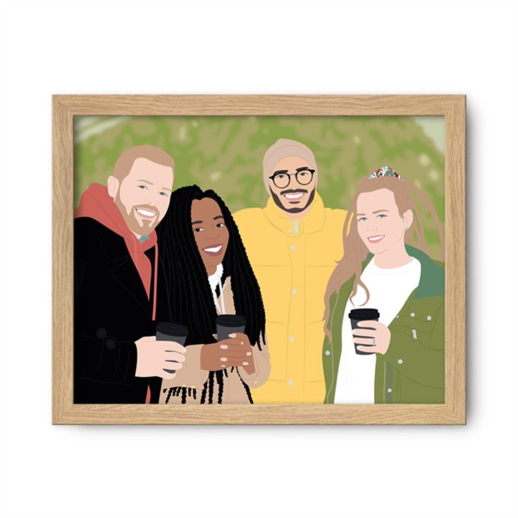 Personalised Friendship "Photo-to-Painting" Hand Illustrated Framed Prints product image