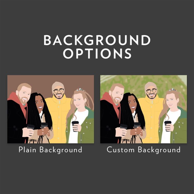 Personalised Friendship "Photo-to-Painting" Hand Illustrated Framed Prints product image