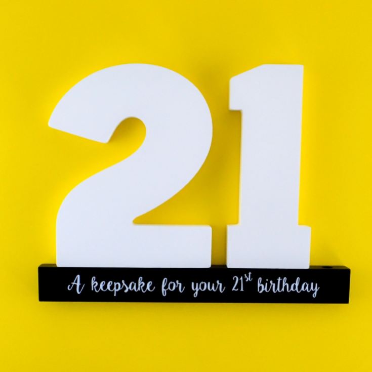 21st Birthday Wooden Numbers and Pen product image