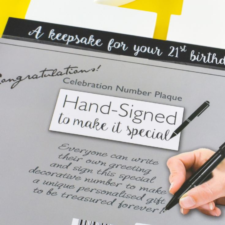 21st Birthday Wooden Numbers and Pen product image