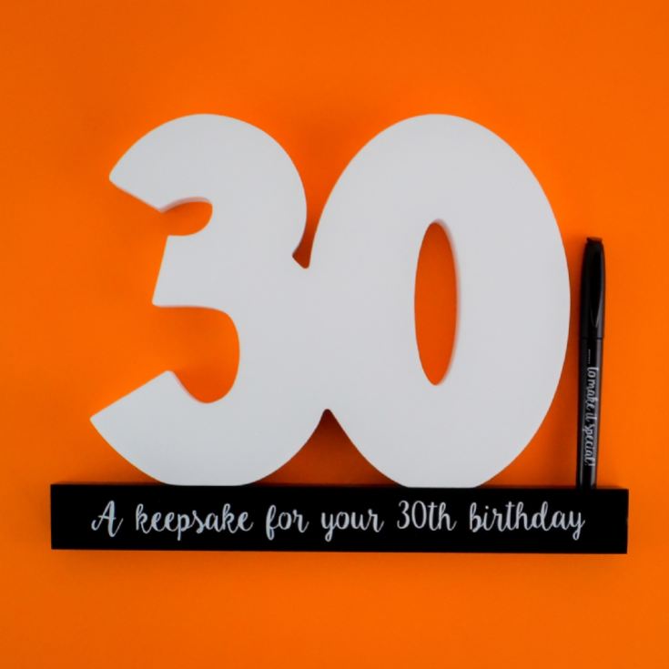 30th Birthday Signature Numbers and Pen product image