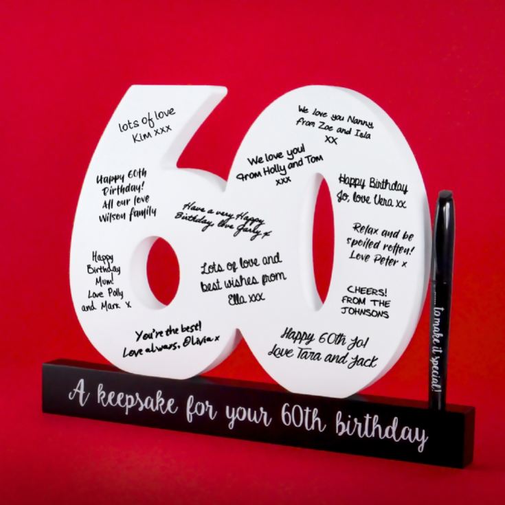 60th Birthday Signature Number product image