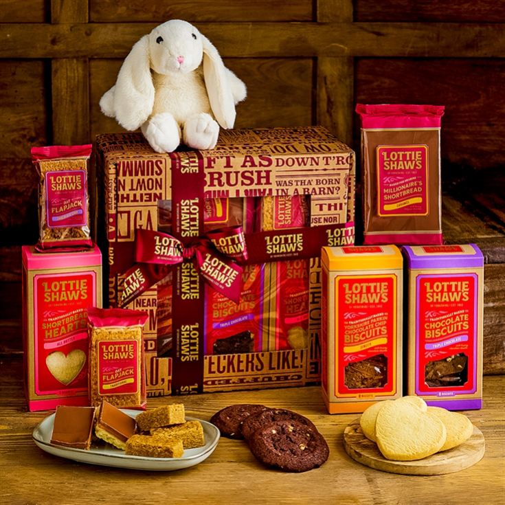 Lottie Shaw's New Baby and Parents Treat Hamper with Bunny Soft Toy product image