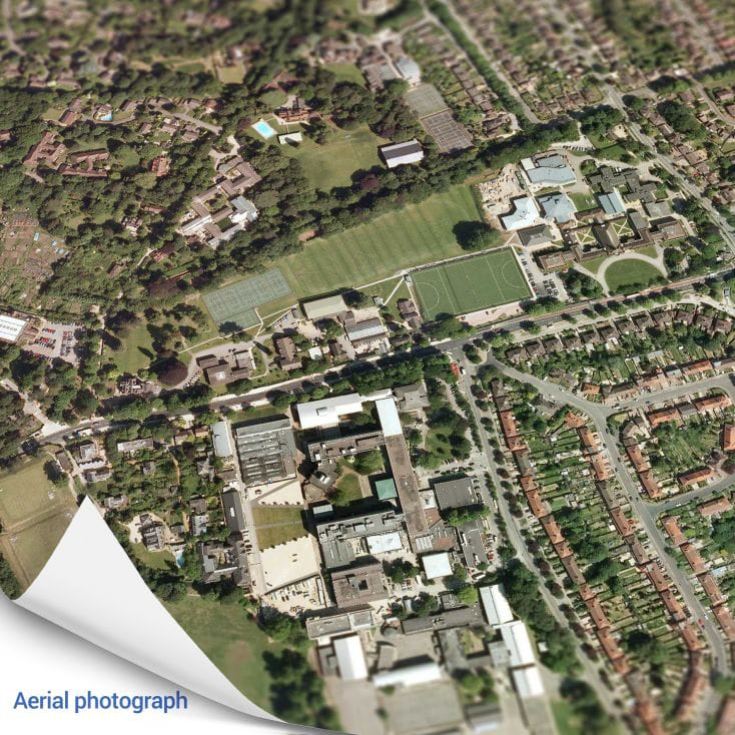 Personalised Your Home Aerial View Map Print - England and Wales only product image