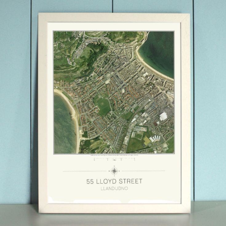 Personalised Your Home Aerial View Map Print - England and Wales only product image