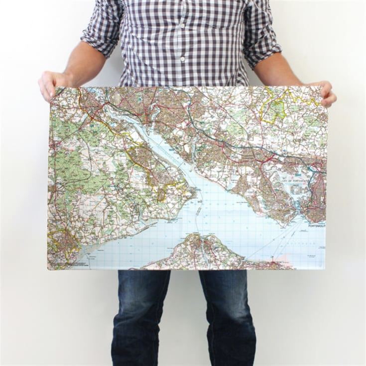 Personalised Map Tea Towel product image