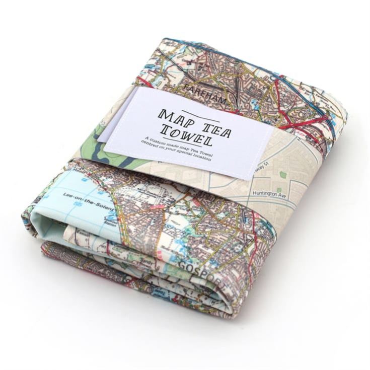 Personalised Map Tea Towel product image