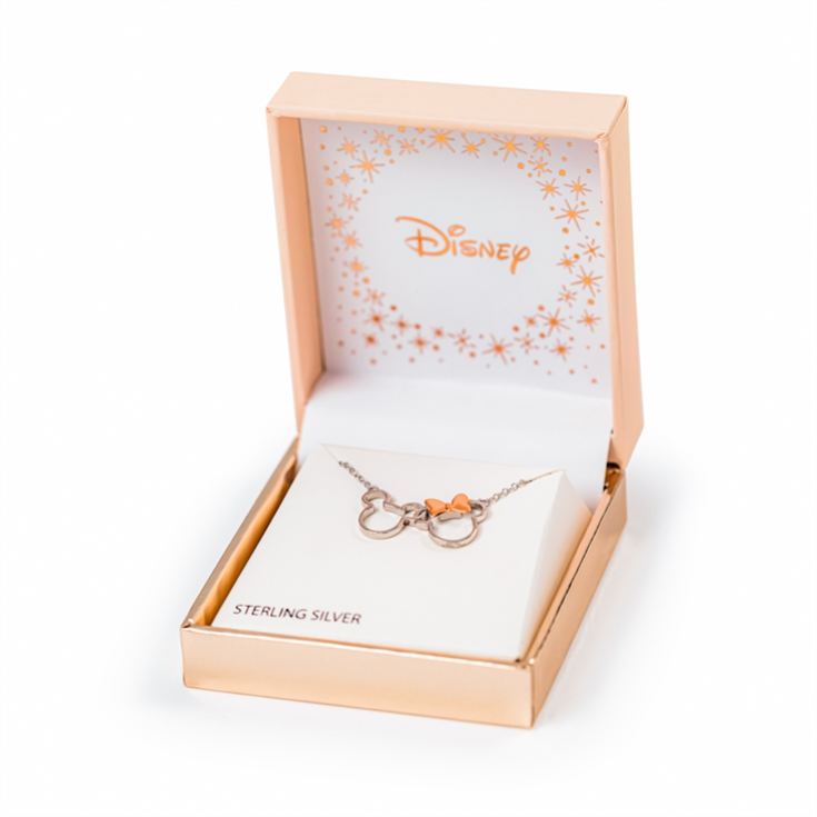Sterling Silver Plated Minnie & Mickey Mouse Necklace product image