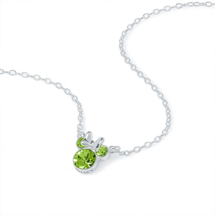 Sterling Silver Disney Minnie Mouse Birthstone Month Necklaces product image