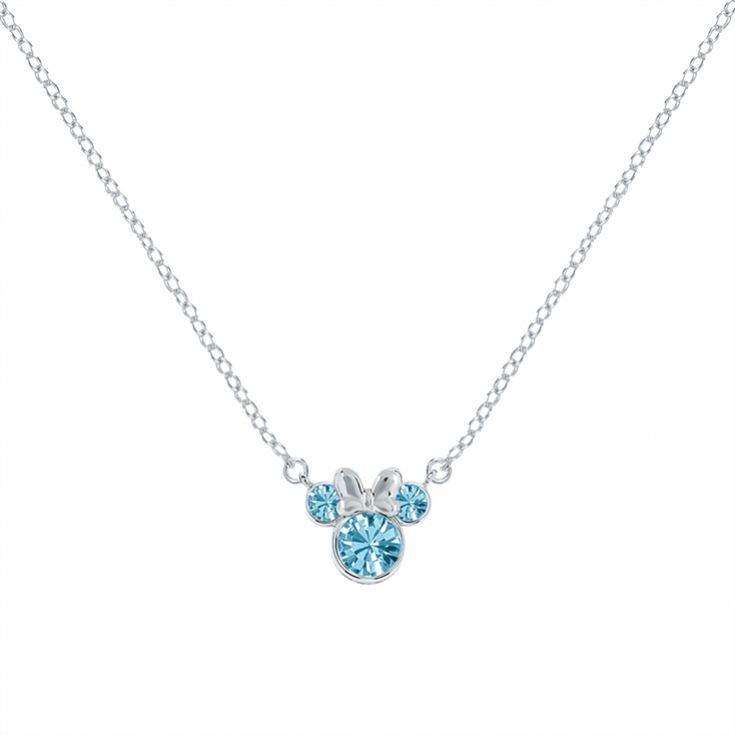 Sterling Silver Disney Minnie Mouse Birthstone Month Necklaces product image