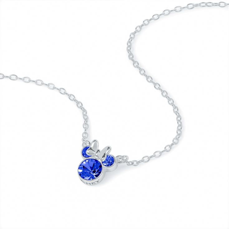 Sterling Silver Disney Minnie Mouse Birthstone Month Necklaces product image