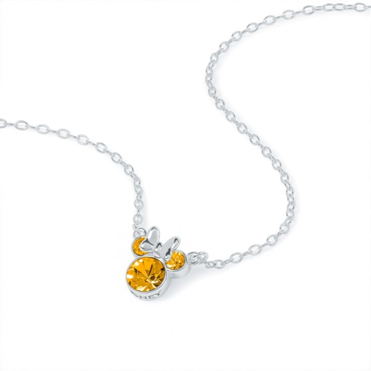 Sterling Silver Disney Minnie Mouse Birthstone Month Necklaces product image