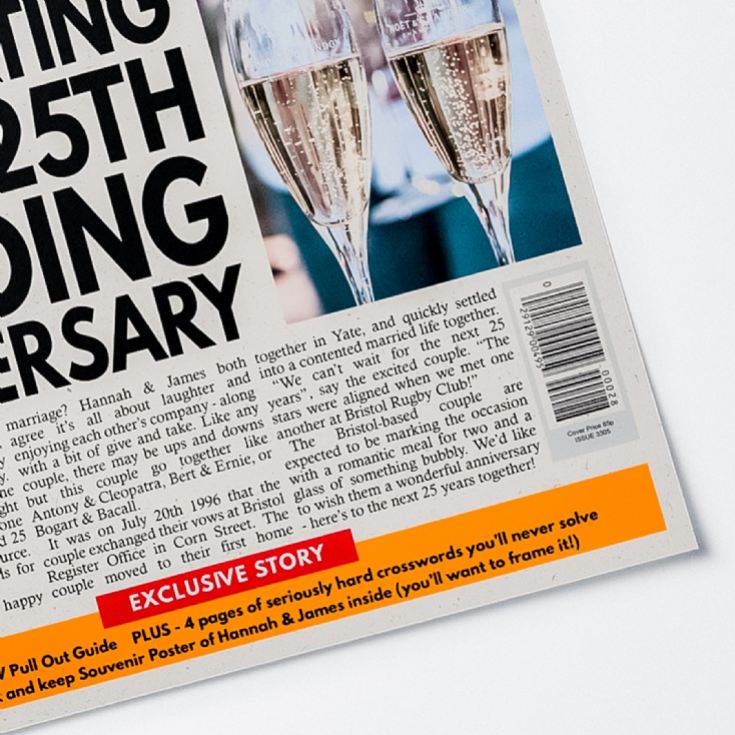 Personalised "Anniversary" Newspaper Front Page product image