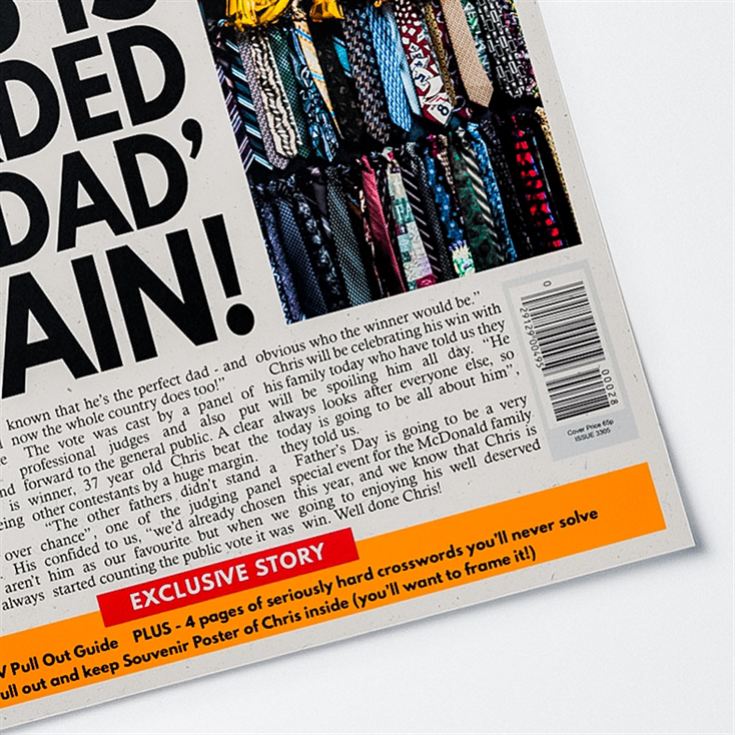 Personalised "Father's Day" Newspaper Front Page product image