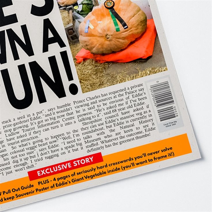 Personalised "Gardener" Newspaper Front Page product image