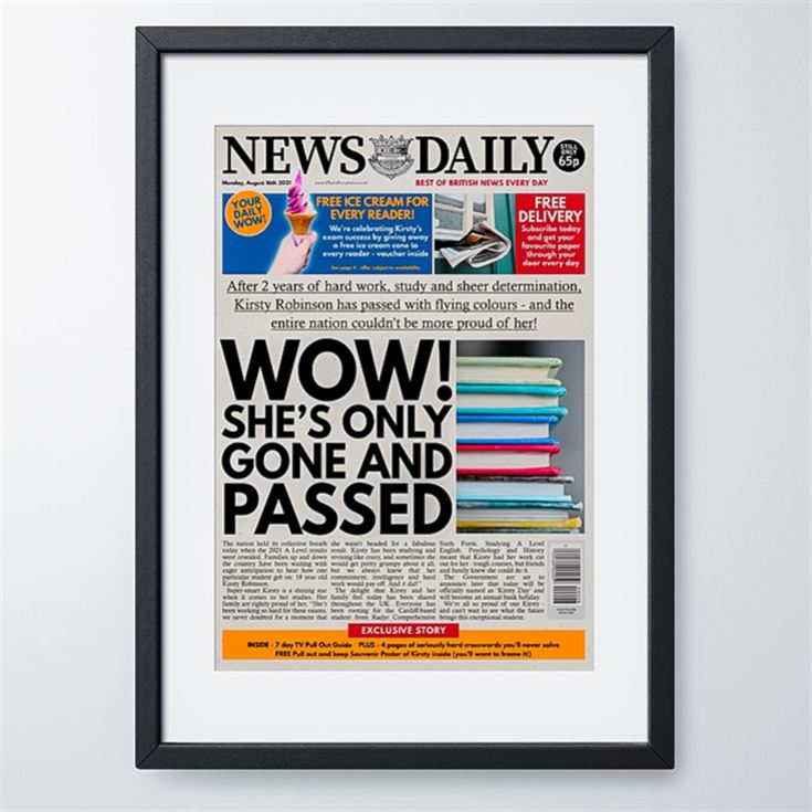 Personalised "Graduation" Newspaper Front Page product image