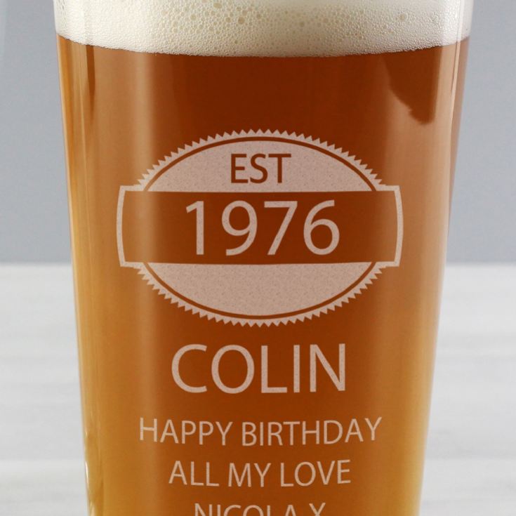 Personalised 50th Birthday Glass product image